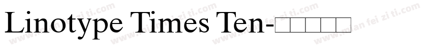 Linotype Times Ten字体转换
